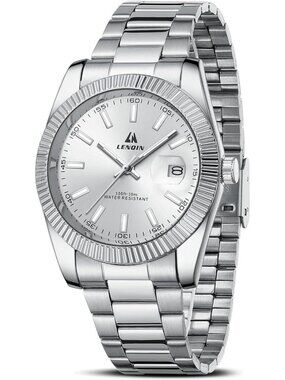 Men's All Silver Classic Waterproof Stainless Steel Analog Quartz Luxury Watch